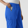 NURTUR Women's Slim Leg Scrub Pant Royal side detail 2