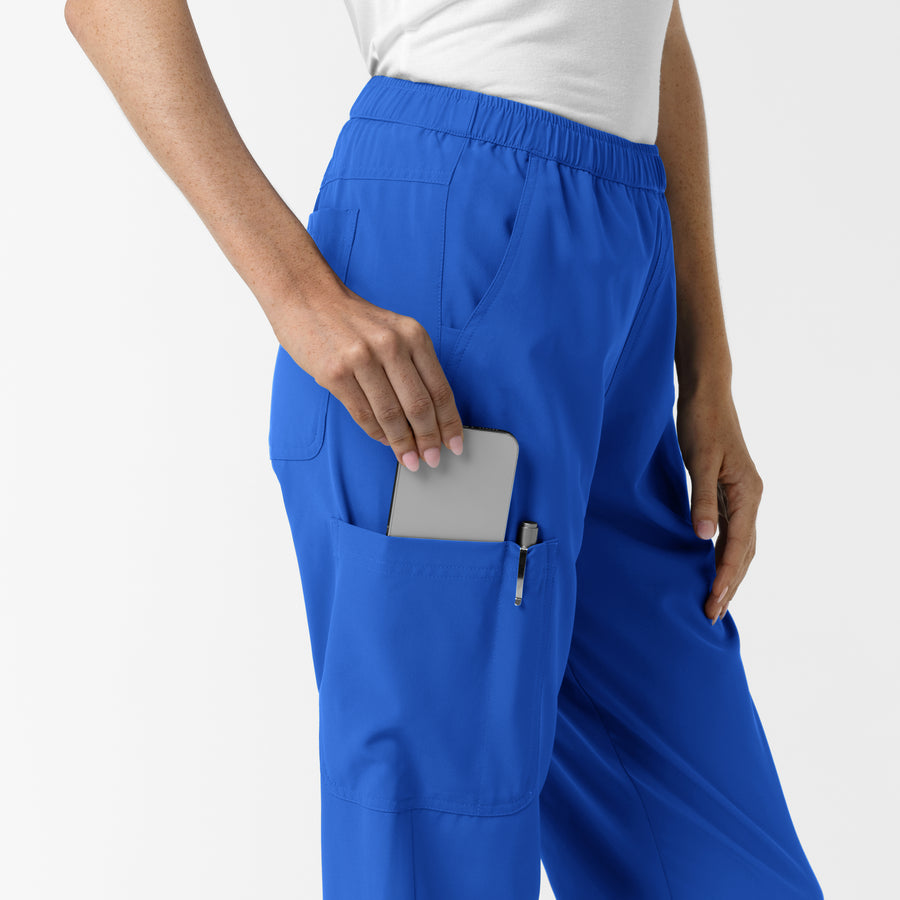 NURTUR Women's Slim Leg Scrub Pant Royal hemline detail
