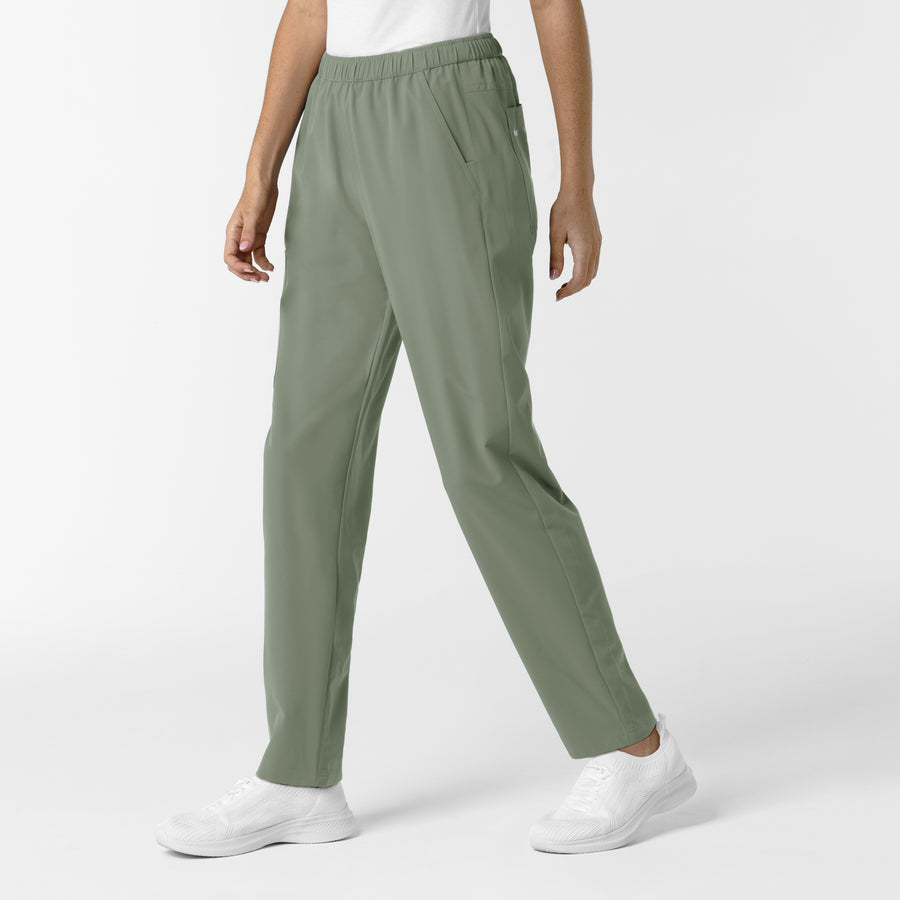 NURTUR Women's Slim Leg Scrub Pant Sage side view