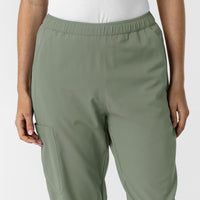 NURTUR Women's Slim Leg Scrub Pant Sage front detail