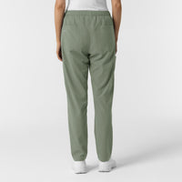 NURTUR Women's Slim Leg Scrub Pant Sage back view