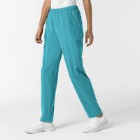 Nurtur Women’s Ankle-Length Slim Scrub Pant - Teal Blue