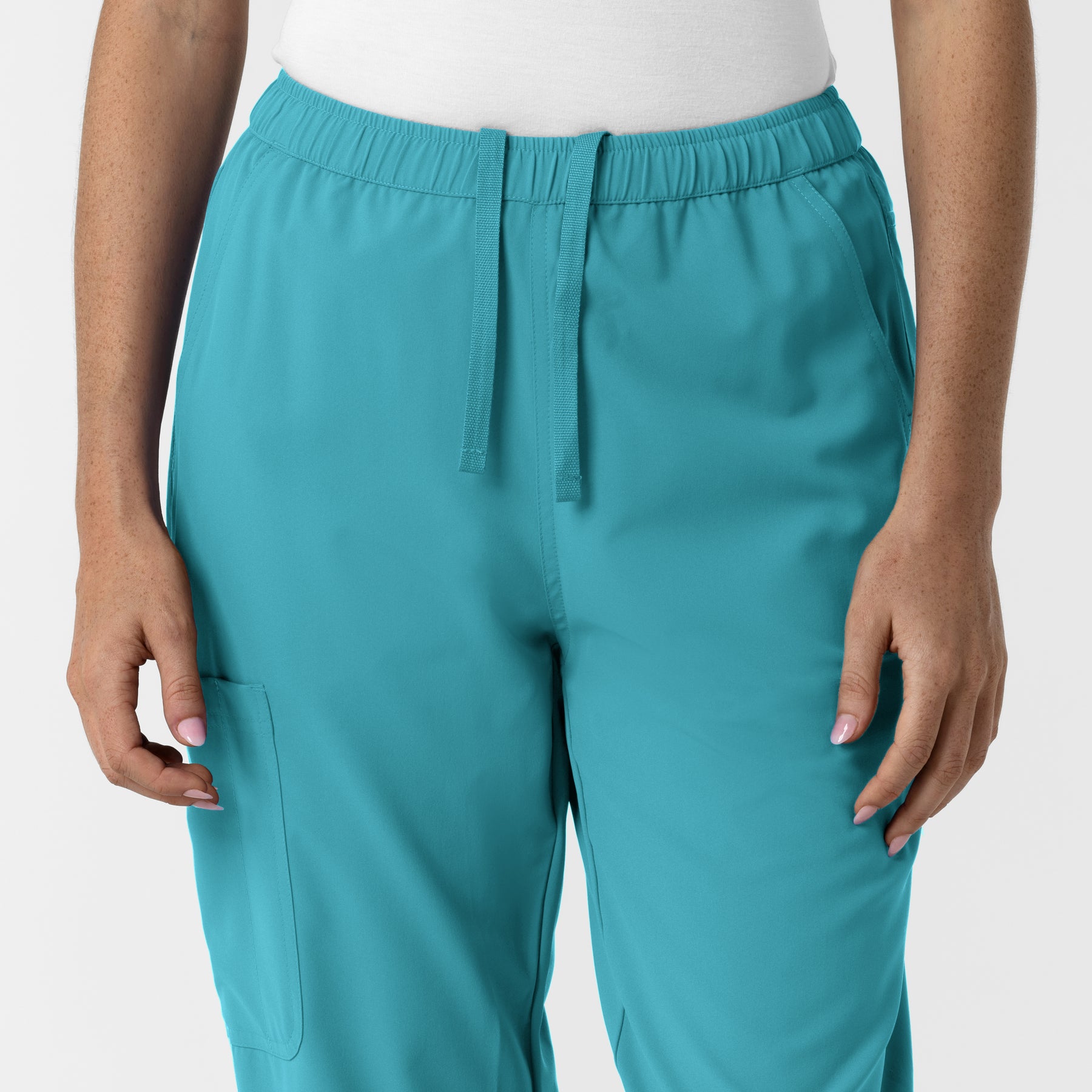 Nurtur Women’s Ankle-Length Slim Scrub Pant - Teal Blue