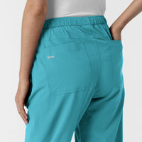 Nurtur Women’s Ankle-Length Slim Scrub Pant - Teal Blue