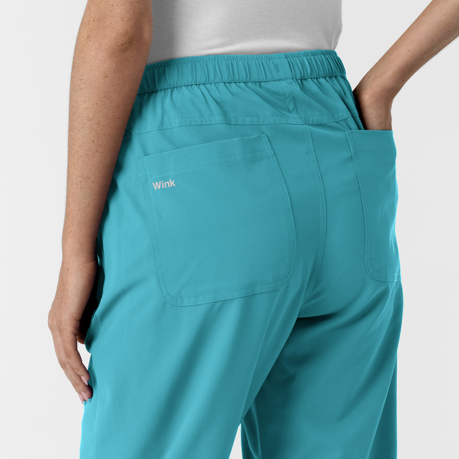 Nurtur Women’s Ankle-Length Slim Scrub Pant - Teal Blue