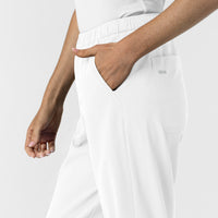 NURTUR Women's Slim Leg Scrub Pant White back detail