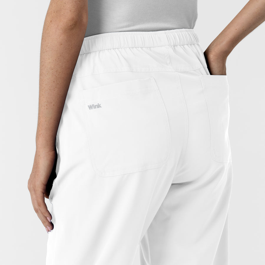 Nurtur Women’s Ankle-Length Slim Scrub Pant - White