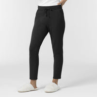 Unwind & Lounge Women's Slim Leg Pant Black full scrub set