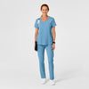 RENEW Women's High Waist Slim Leg Scrub Pant Bay Blue full scrub set