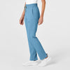 RENEW Women's High Waist Slim Leg Scrub Pant Bay Blue side view