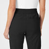 RENEW Women's High Waist Slim Leg Scrub Pant Black hemline detail