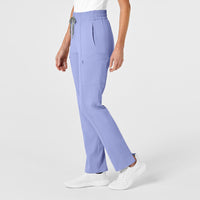 RENEW Women's High Waist Slim Leg Scrub Pant Ceil Blue side view