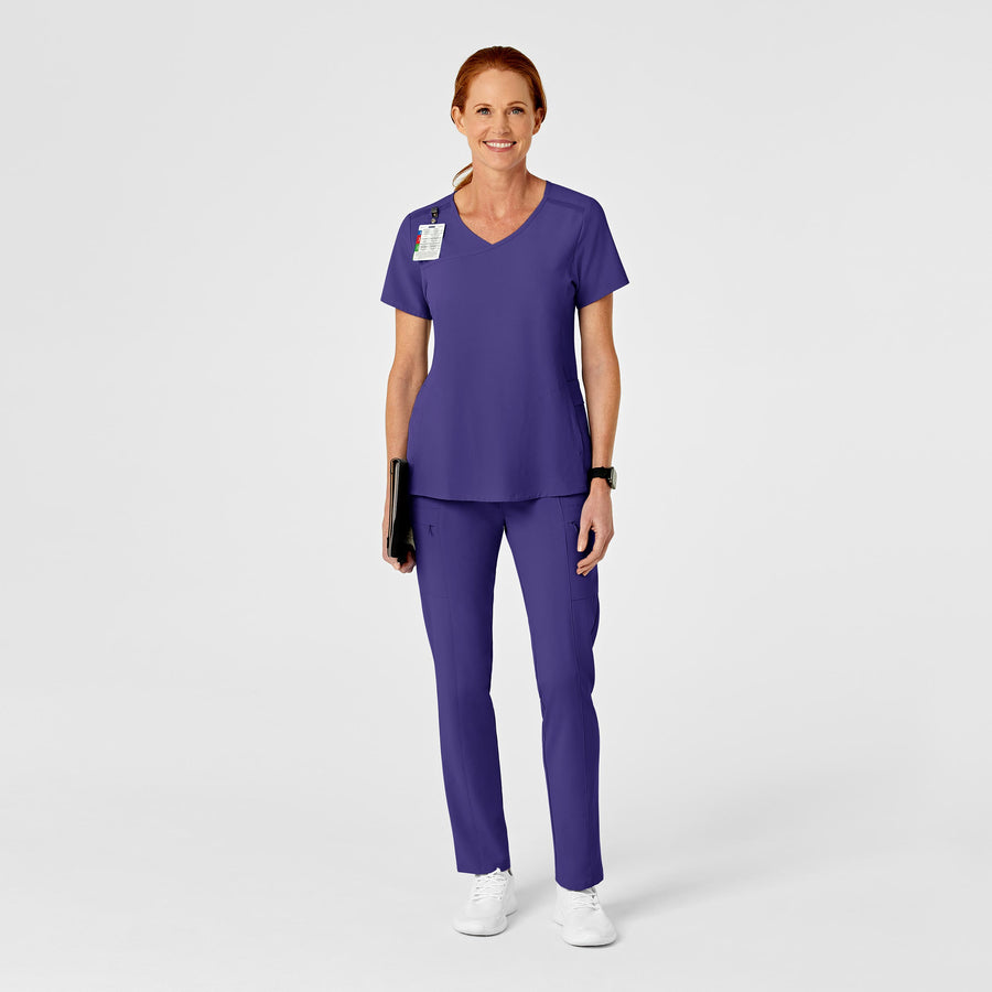 RENEW Women's High Waist Slim Leg Scrub Pant Grape full scrub set