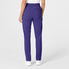 RENEW Women's High Waist Slim Leg Scrub Pant Grape back view