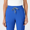 RENEW Women's High Waist Slim Leg Scrub Pant Royal front detail