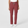 RENEW Women's High Waist Slim Leg Scrub Pant - Ruby