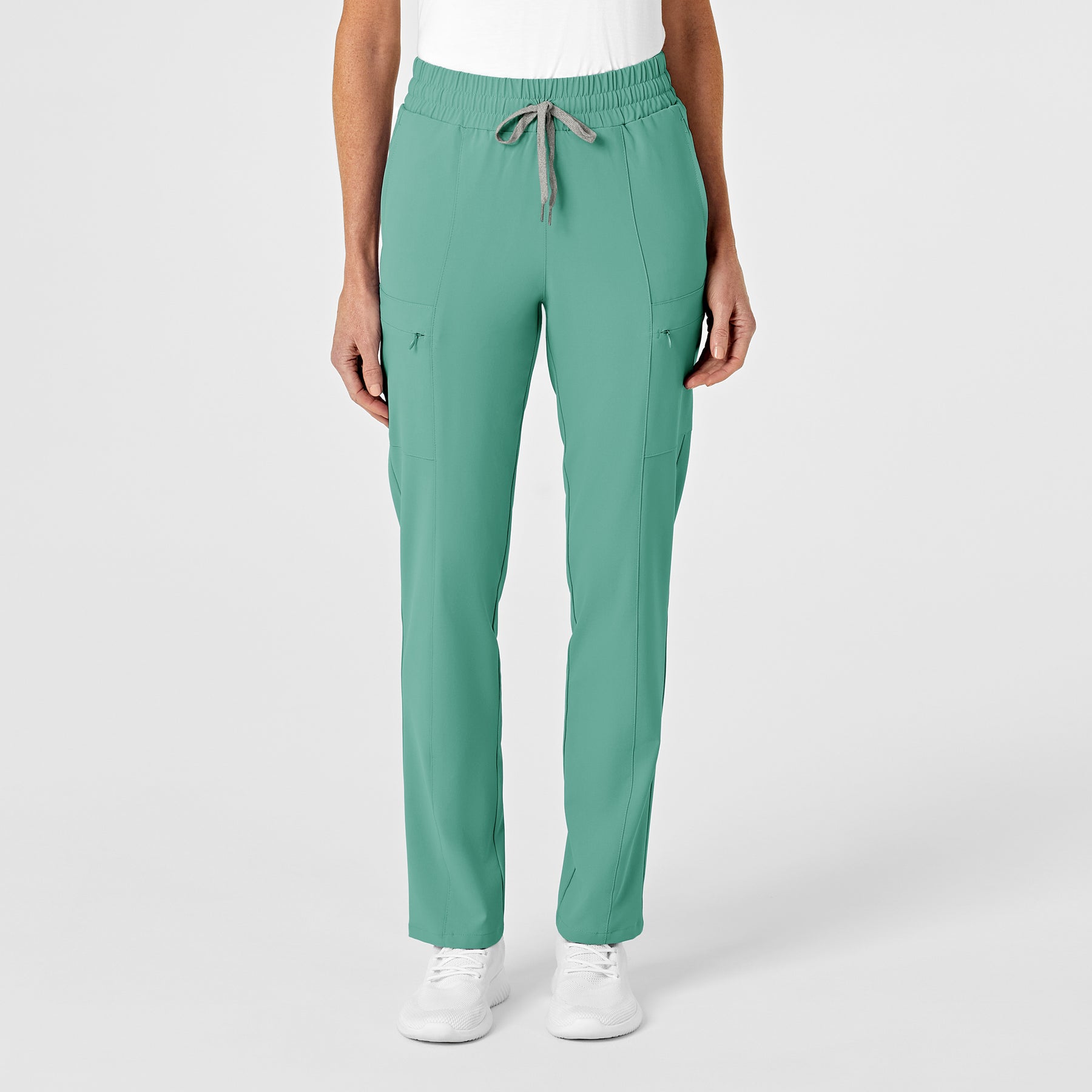 RENEW Women's High Waist Slim Leg Scrub Pant Turquoise
