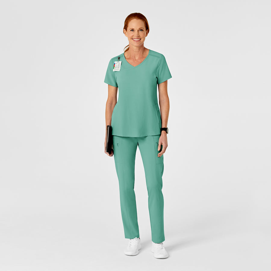 RENEW Women's High Waist Slim Leg Scrub Pant Turquoise full scrub set