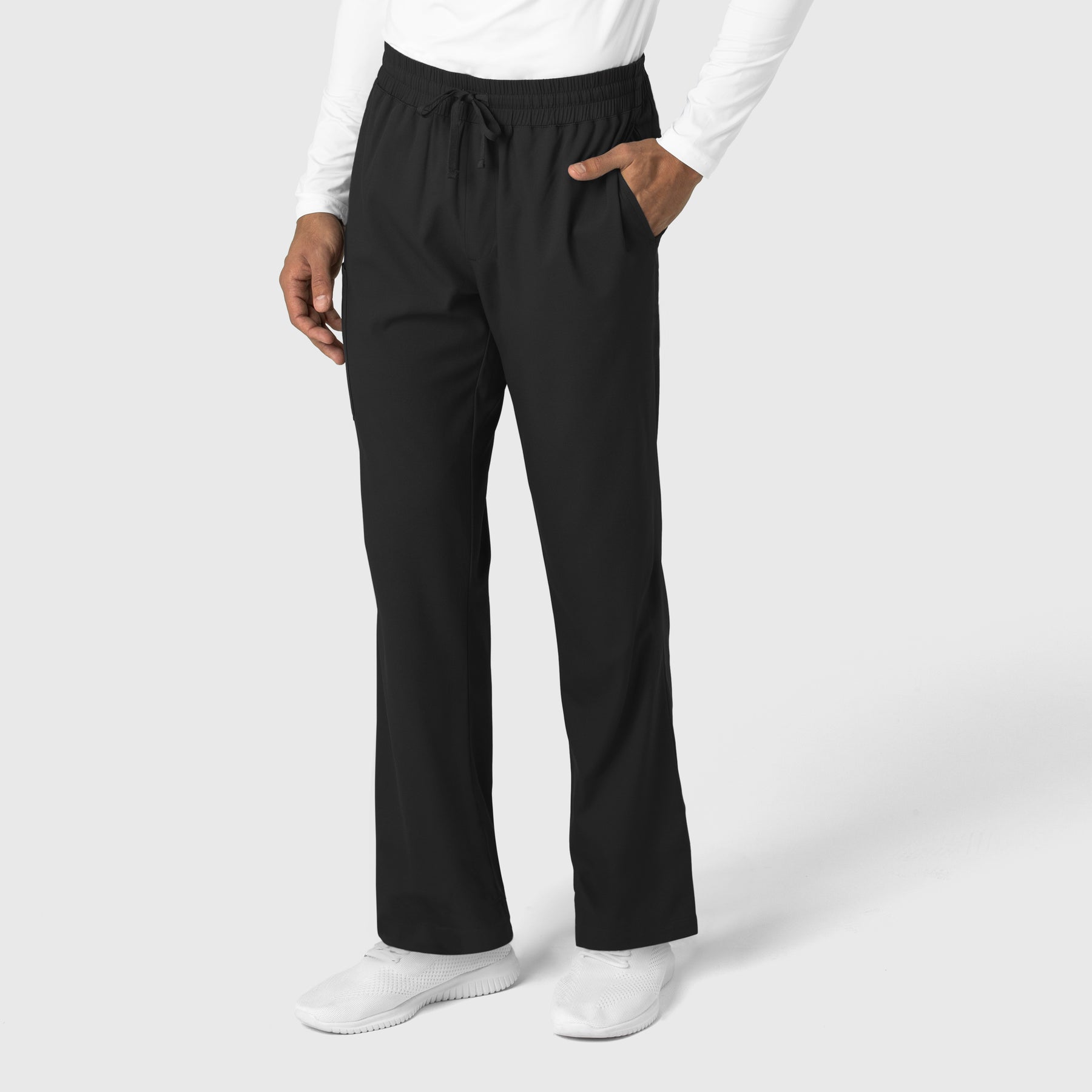 Boundless Men's Straight Leg Scrub Pant Black side view