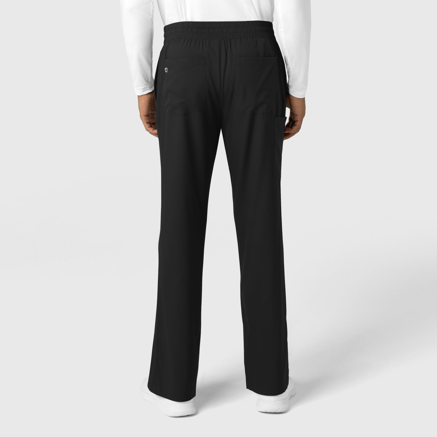 Boundless Men's Straight Leg Scrub Pant Black back view