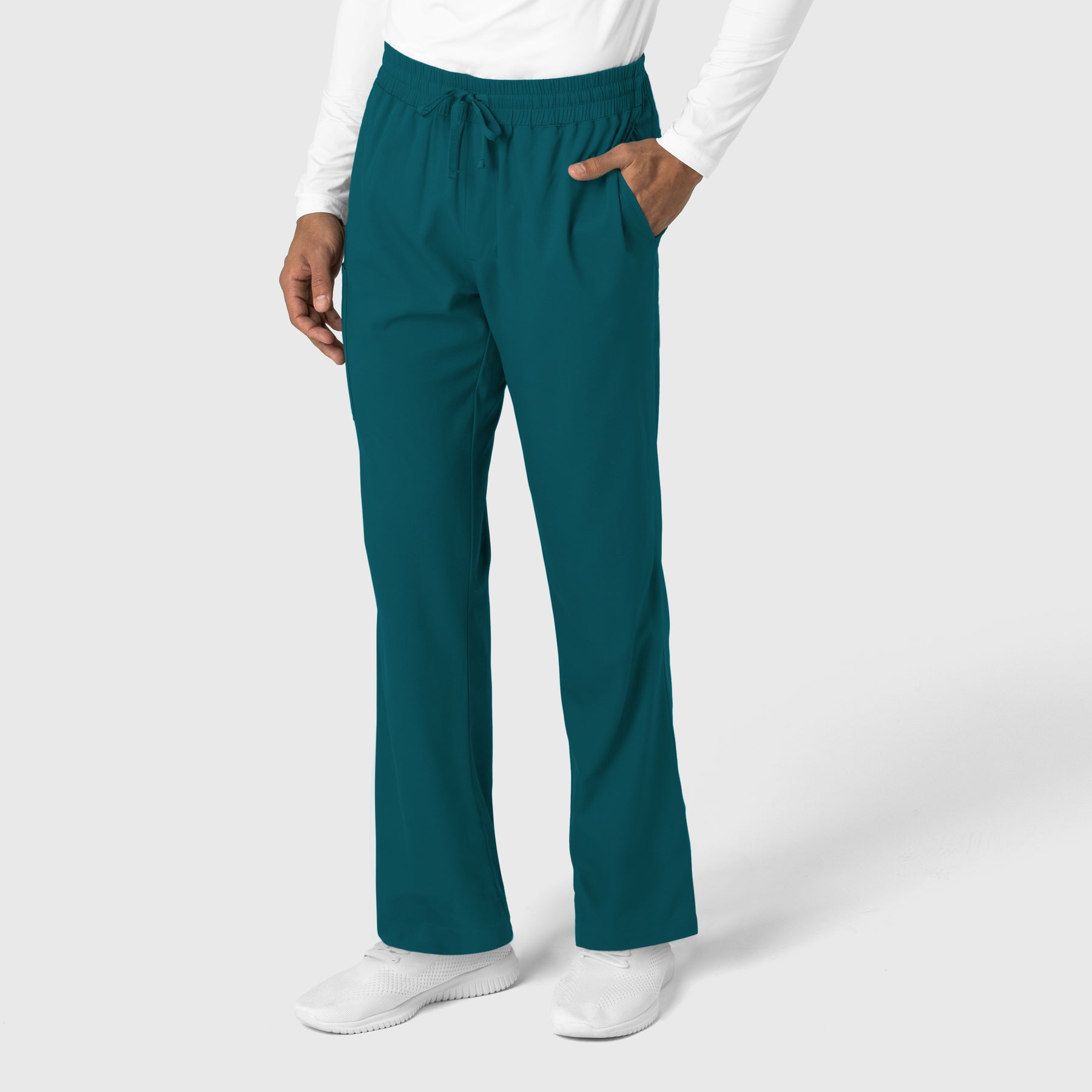 Boundless Men's Straight Leg Scrub Pant Caribbean side view