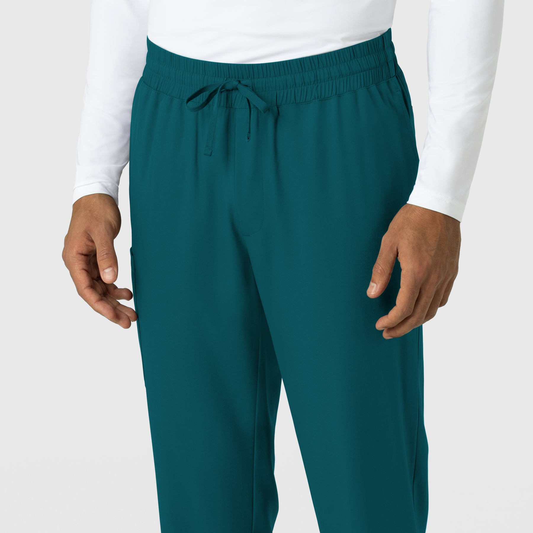 Boundless Men's Straight Leg Scrub Pant Caribbean side detail 1