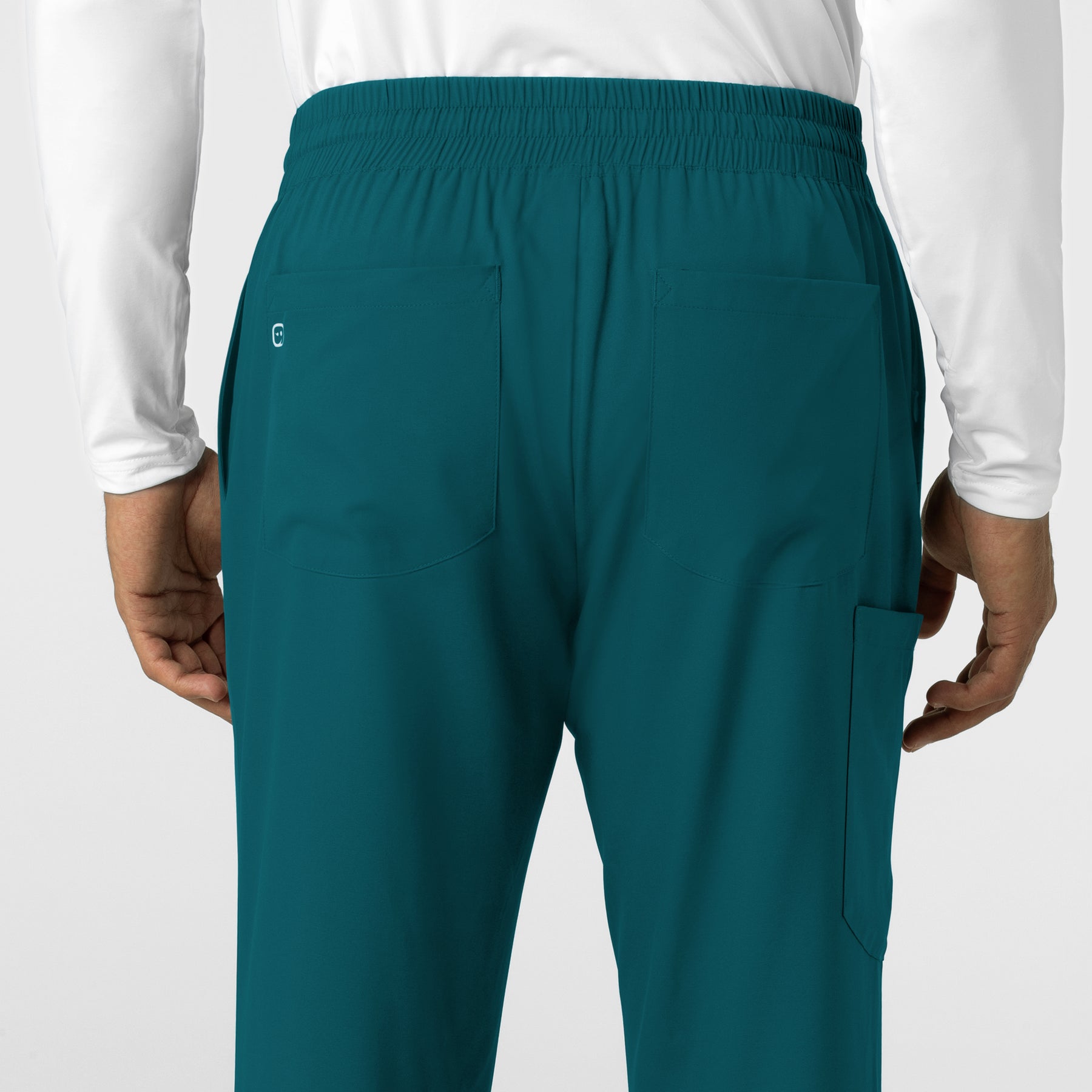 Boundless Men's Straight Leg Scrub Pant Caribbean side detail 2