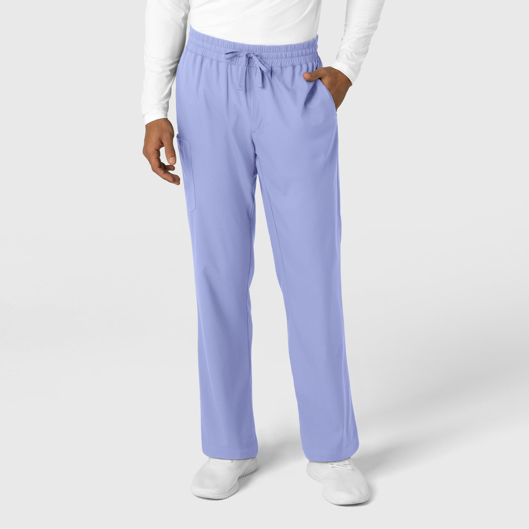 Boundless Men's Straight Leg Scrub Pant Ceil Blue