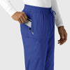 Boundless Men's Straight Leg Scrub Pant Galaxy Blue front detail