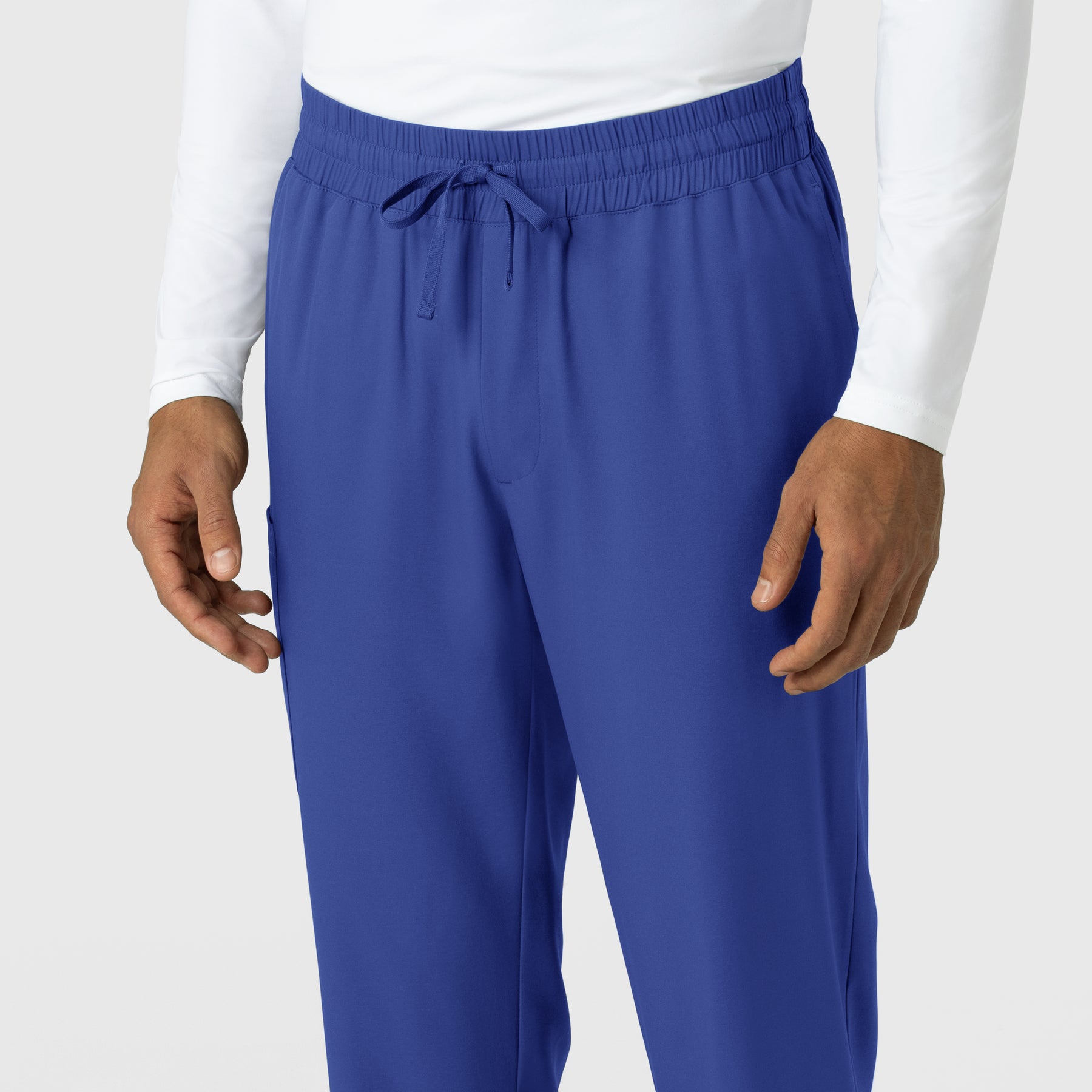 Boundless Men's Straight Leg Scrub Pant Galaxy Blue side detail 1