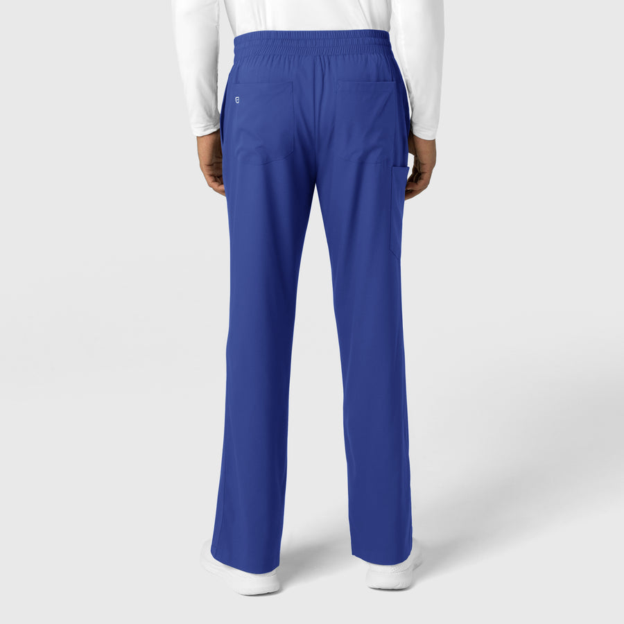 Boundless Men's Straight Leg Scrub Pant Galaxy Blue back view