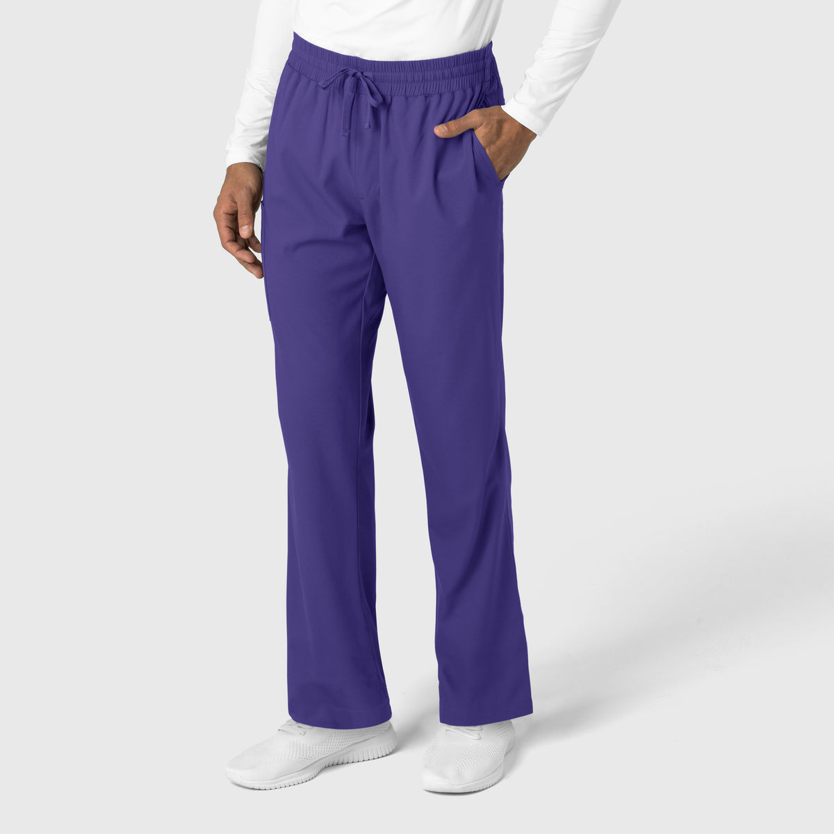 Boundless Men's Straight Leg Scrub Pant Grape side view