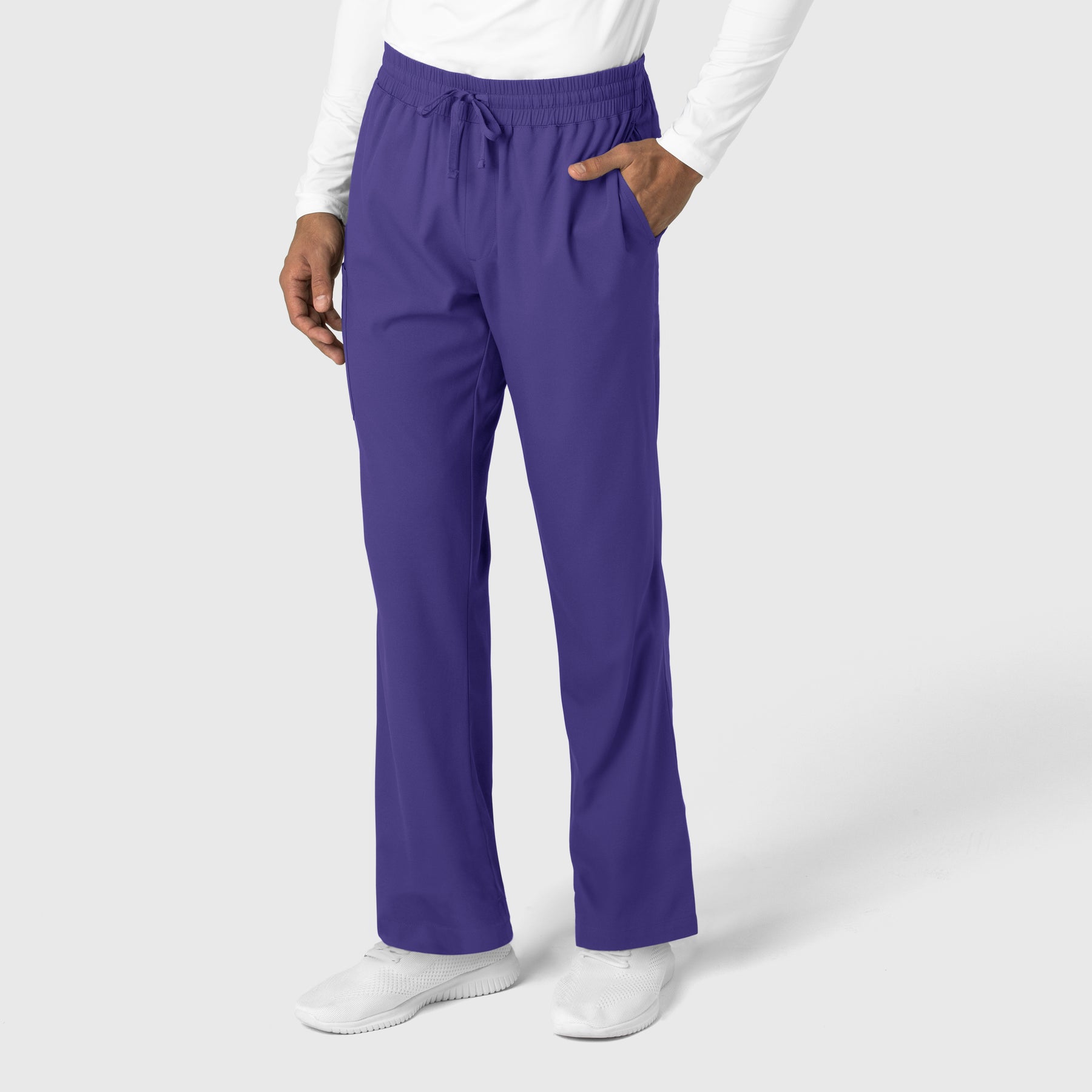 Boundless Men's Straight Leg Scrub Pant Grape side view