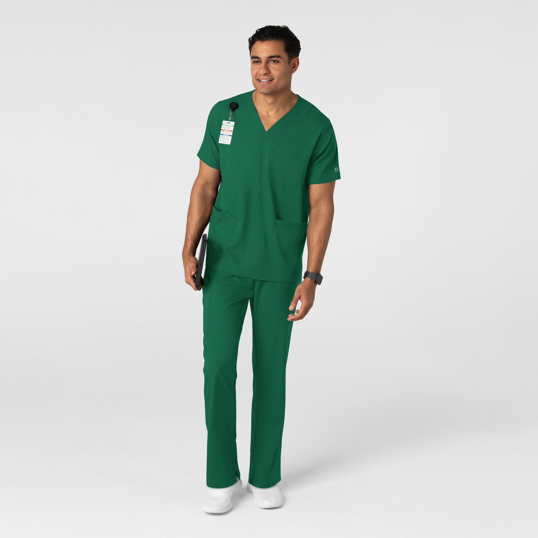 Boundless Men's Straight Leg Scrub Pant Hunter full scrub set