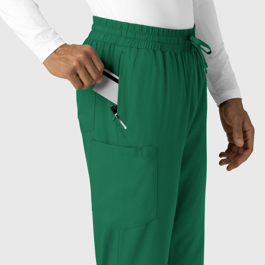 Boundless Men's Straight Leg Scrub Pant Hunter front detail