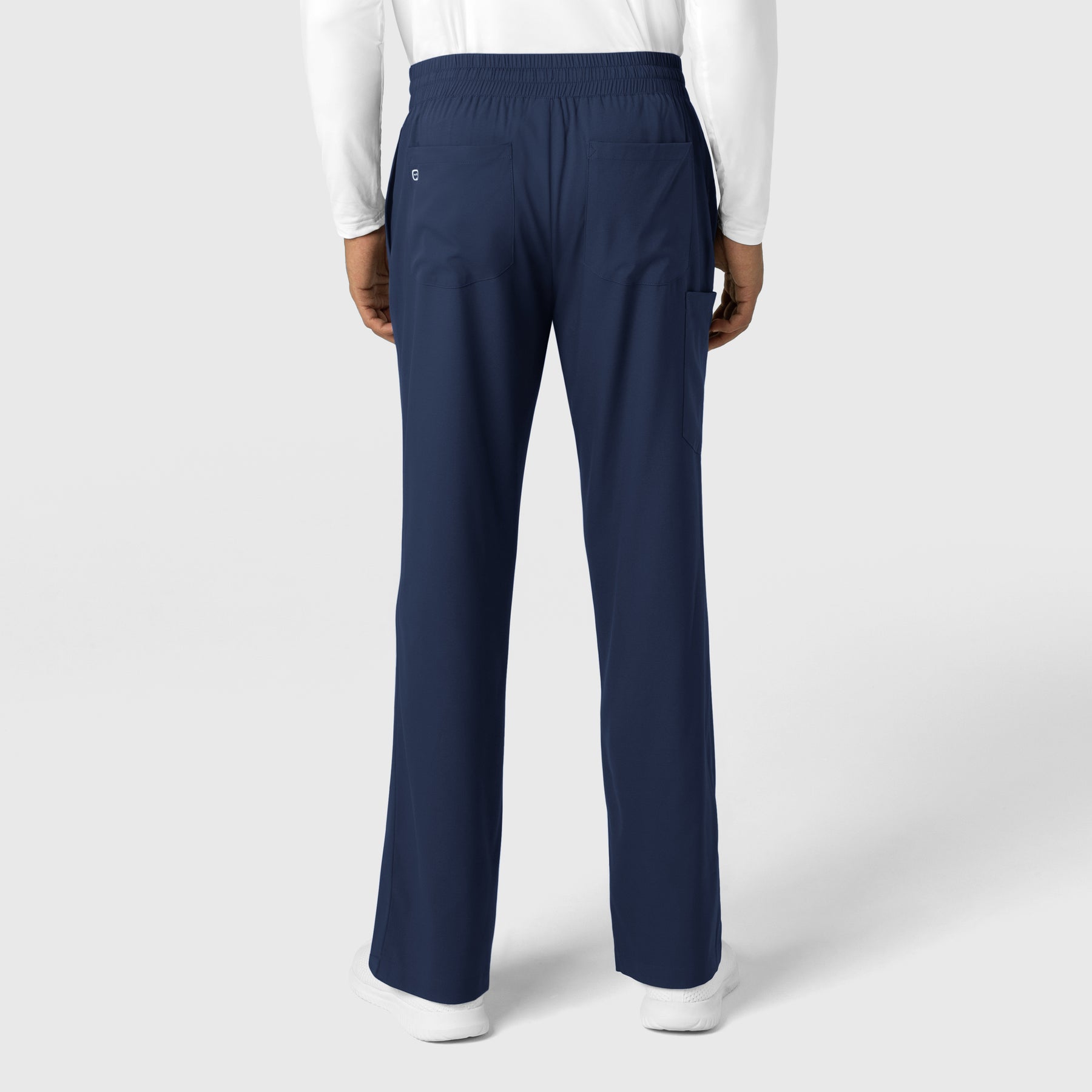 Boundless Men's Straight Leg Scrub Pant Navy back view