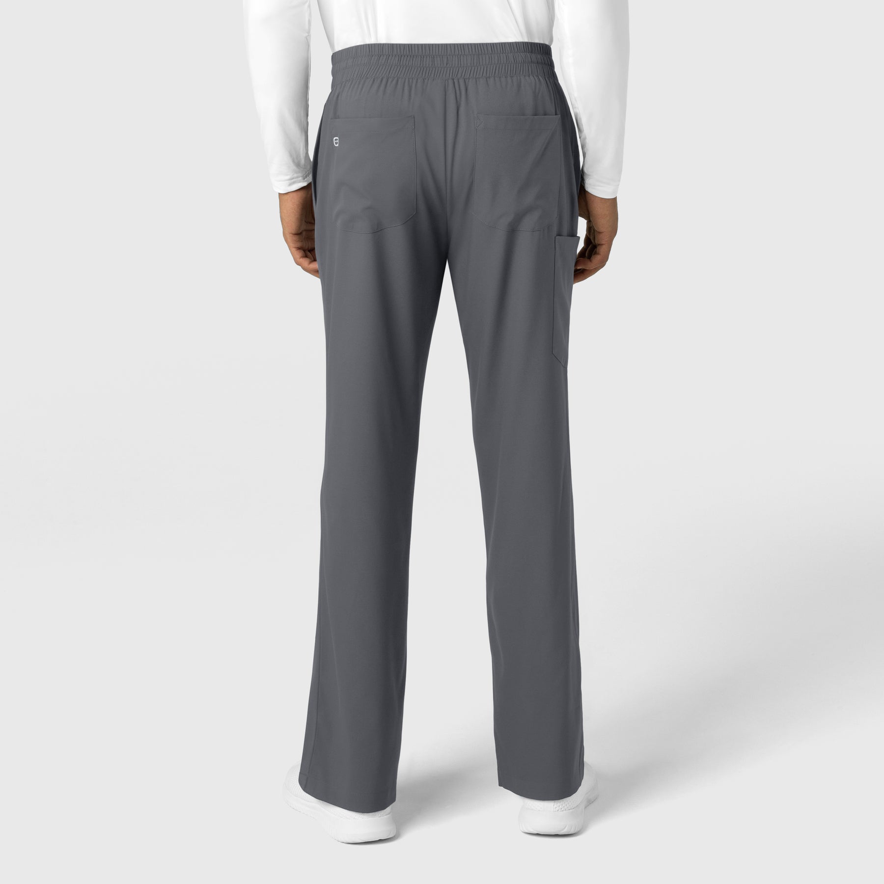 Boundless Men's Straight Leg Scrub Pant Pewter back view
