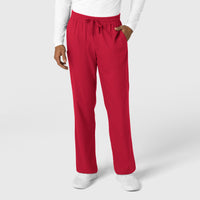 Boundless Men's Straight Leg Scrub Pant Red