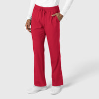 Boundless Men's Straight Leg Scrub Pant Red side view