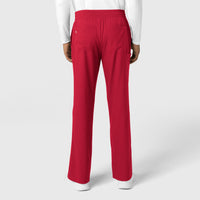 Boundless Men's Straight Leg Scrub Pant Red back view