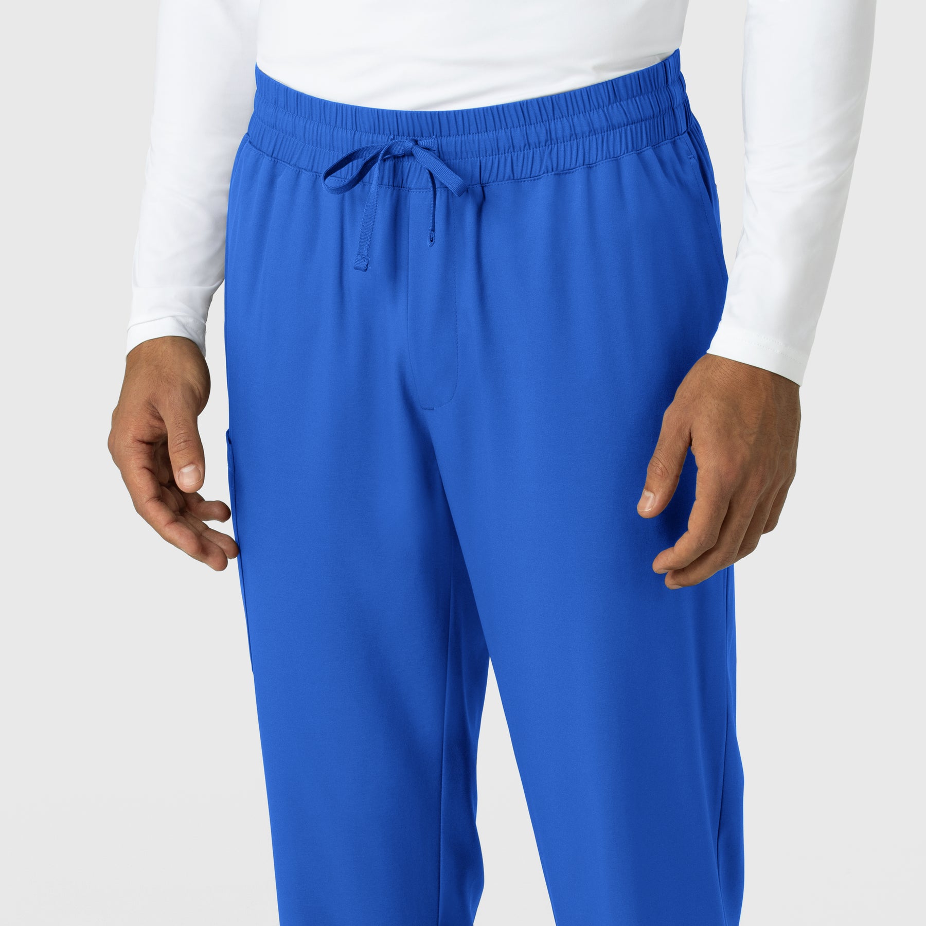 Boundless Men's Straight Leg Scrub Pant Royal side detail 1