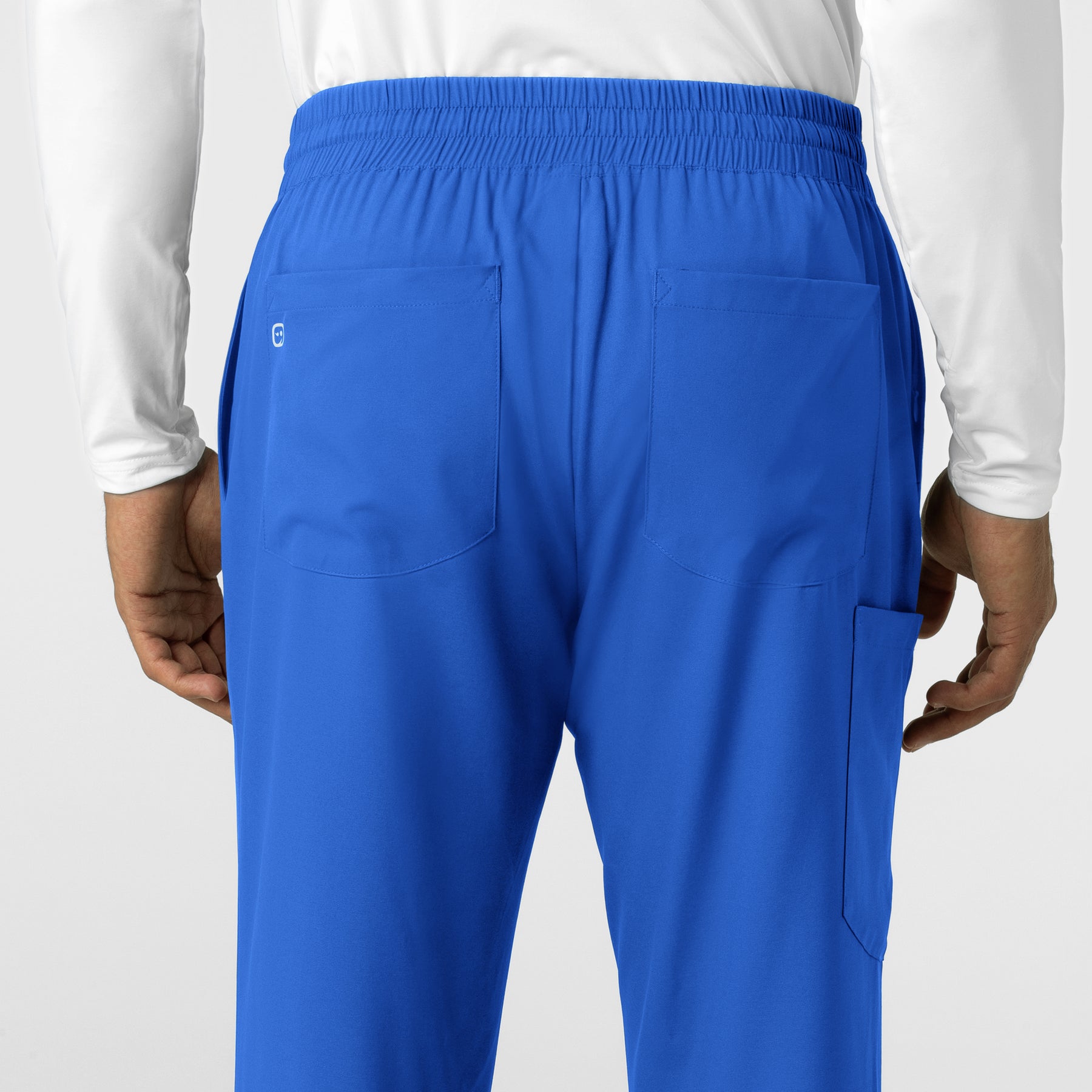 Boundless Men's Straight Leg Scrub Pant Royal side detail 2