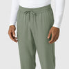 Boundless Men's Straight Leg Scrub Pant Sage side detail 1