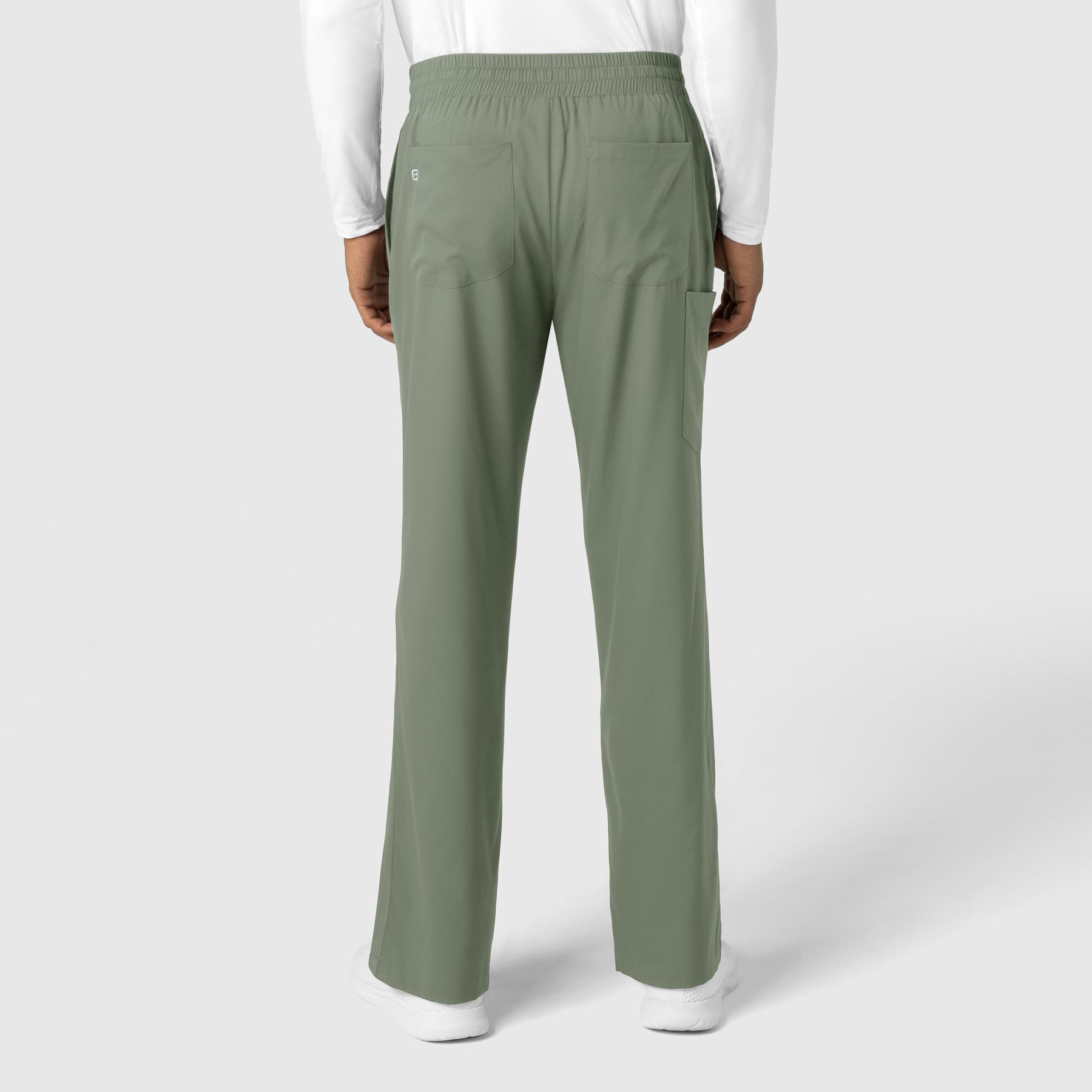 Boundless Men's Straight Leg Scrub Pant Sage back view