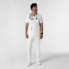 Boundless Men's Straight Leg Scrub Pant White full scrub set