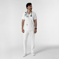 Boundless Men's Straight Leg Scrub Pant White full scrub set