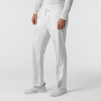 Boundless Men's Straight Leg Scrub Pant White side view