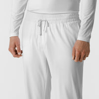 Boundless Men's Straight Leg Scrub Pant White front detail