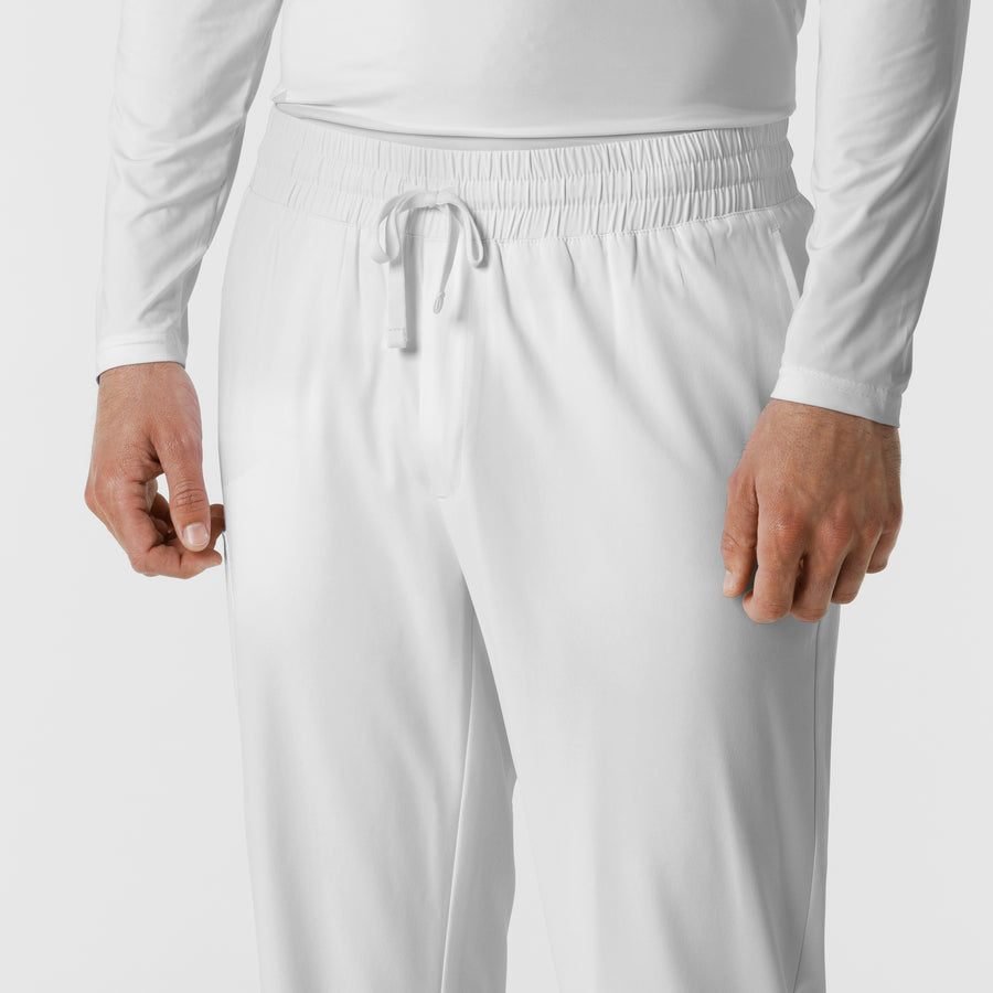 Boundless Men's Straight Leg Scrub Pant White front detail