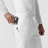 Boundless Men's Straight Leg Scrub Pant White side detail 1